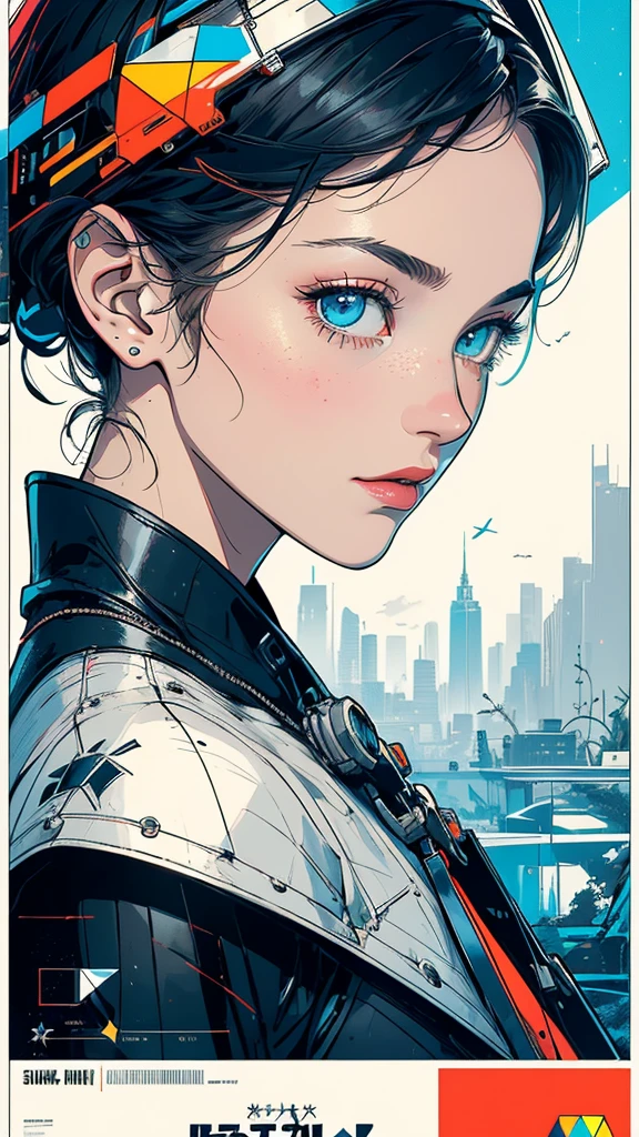 (((masterpiece, highest quality))),(((solo:1.2))),(((1girl:1.2))),32k wallpaper, very detailed, poster, vintage science fiction,(((((geometric cinematic movie poster))))), ((((bauhaus), shape,(((abstract))),(mid century modern),movie poster))),(((((portfolio))))),(((((Close-up))))),(((((bust up))))),((((more various angle)))),(((highlight))),Vast landscape,((((heterochromia)))),(((complete. detailed face))),(((Extremely talented))),(((most complecated machine))),Colorful color scheme