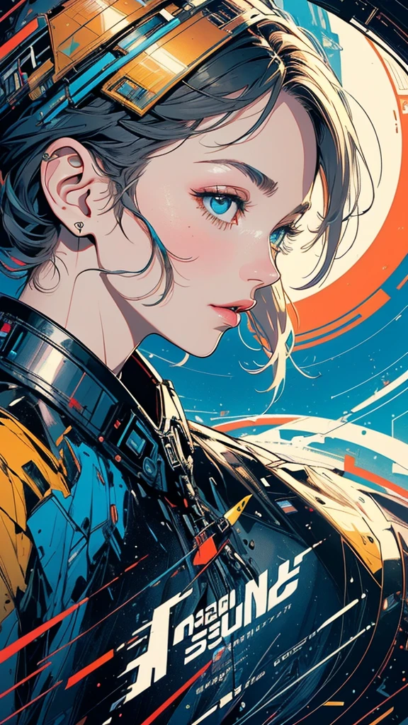 (((masterpiece, highest quality))),(((solo:1.2))),(((1girl:1.2))),32k wallpaper, very detailed, poster, vintage science fiction,(((((geometric cinematic movie poster))))), ((((bauhaus), shape,(((abstract))),(mid century modern),movie poster))),(((((portfolio))))),(((((Close-up))))),(((((bust up))))),((((more various angle)))),(((highlight))),Vast landscape,((((heterochromia)))),(((complete. detailed face))),(((Extremely talented))),(((most complecated machine))),Colorful color scheme