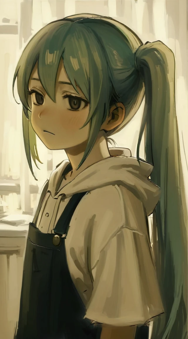 hatsune miku,best quality, aesthetic, by iwzry, by solipsist, 1girl, young girl