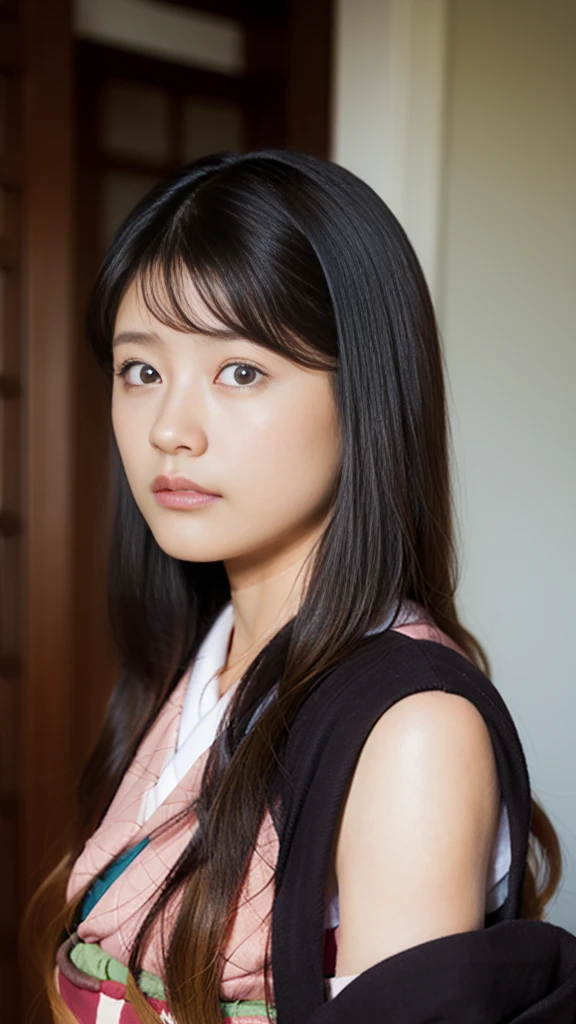 Cute Japanese woman, (16 years old), (Very cute face: 1.3), White moist skin, Looking at the camera, Melancholy expression,
BREAK,
Idol,
BREAK,
(Wearing cute kimono: 1.3), (Highly revealing kimono), Very large earrings, Short length,
BREAK,
(Fighting pose: 1.3),
BREAK,
(Long hair), (Pink hair: 1.2), (Wavy hair), (Gradient hair: 1.3), (Red hair at the ends),
BREAK,
(Realistic: 1.3), Masterpiece, Perfect lighting, (Ultra-high resolution), (8K), (Highly detailed: 1.4), (From the front), (Full body: 1.3), (Symmetrical: 1.2),
BREAK,
(Japanese city streets: 1.2),
BREAK,
(Demon Slayer: 1.4),
BREAK,
(Kasumi Arimura: 1.4),