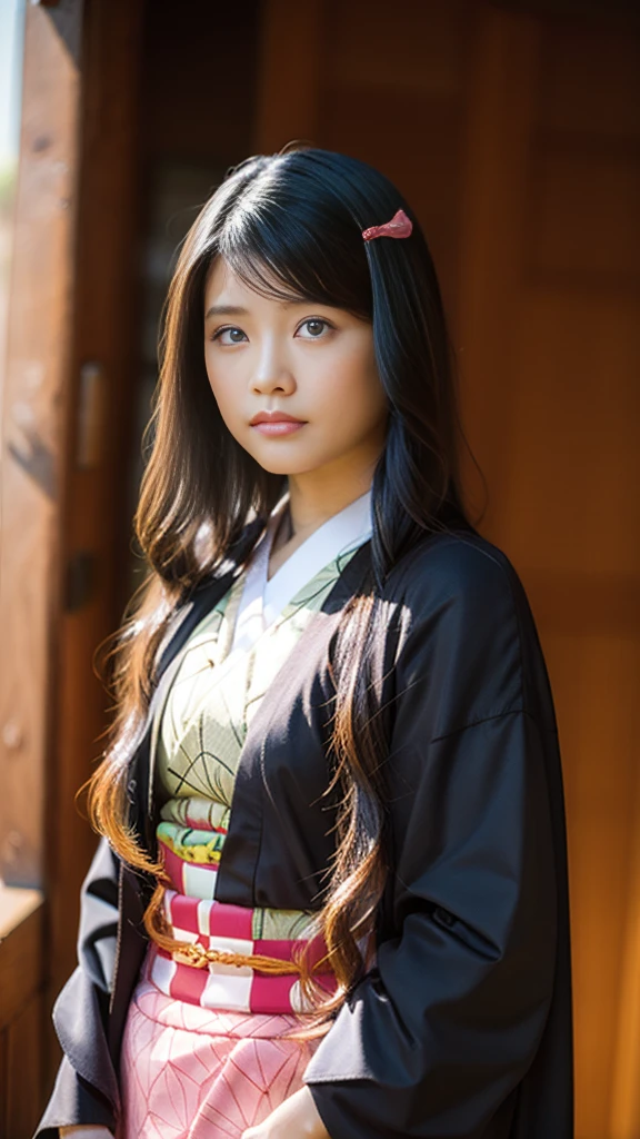 Cute Japanese woman, (************), (Very cute face: 1.3), White moist skin, Looking at the camera, Melancholy expression,
BREAK,
Idol,
BREAK,
(Wearing cute kimono: 1.3), (Highly revealing kimono), Very large earrings, Short length,
BREAK,
(Fighting pose: 1.3),
BREAK,
(Long hair), (Pink hair: 1.2), (Wavy hair), (Gradient hair: 1.3), (Red hair at the ends),
BREAK,
(Realistic: 1.3), Masterpiece, Perfect lighting, (Ultra-high resolution), (8K), (Highly detailed: 1.4), (From the front), (Full body: 1.3), (Symmetrical: 1.2),
BREAK,
(Japanese city streets: 1.2),
BREAK,
(Demon Slayer: 1.4),
BREAK,
(Kasumi Arimura: 1.4),