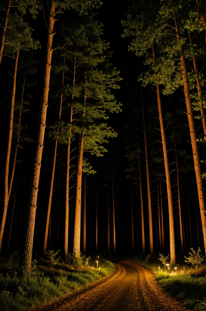 forest at night