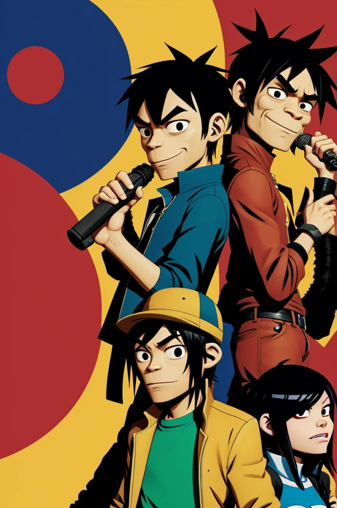 Gorillaz  2-d y noodle russel y murdock

