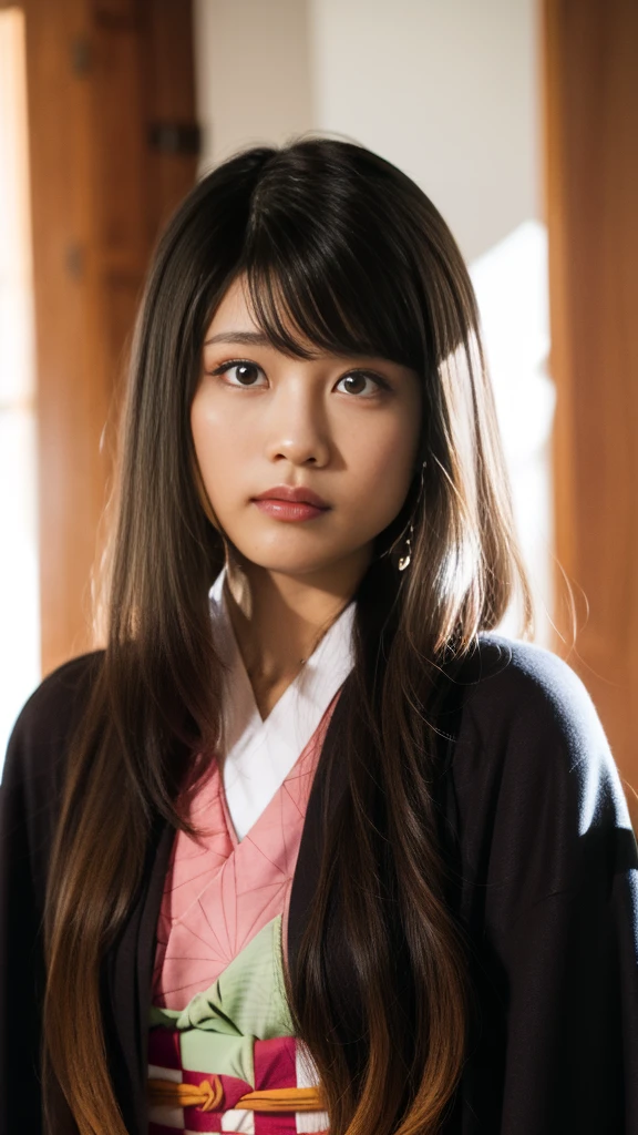 Cute Japanese woman, (), (Very cute face: 1.3), White moist skin, Looking at the camera, Melancholy expression,
BREAK,
Idol,
BREAK,
(Wearing cute kimono: 1.3), (Highly revealing kimono), Very large earrings, Short length,
BREAK,
(Fighting pose: 1.3),
BREAK,
(Long hair), (Pink hair: 1.2), (Wavy hair), (Gradient hair: 1.3), (Red hair at the ends),
BREAK,
(Realistic: 1.3), Masterpiece, Perfect lighting, (Ultra-high resolution), (8K), (Highly detailed: 1.4), (From the front), (Full body: 1.3), (Symmetrical: 1.2),
BREAK,
(Japanese city streets: 1.2),
BREAK,
(Demon Slayer: 1.4),
BREAK,
(Kasumi Arimura: 1.4),