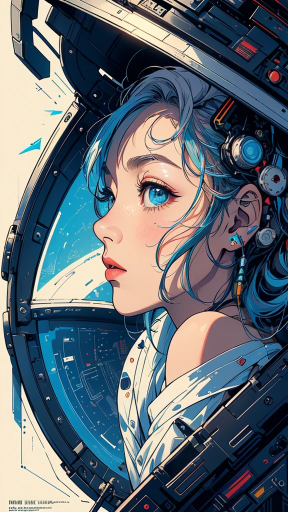 (((masterpiece, highest quality))),(((solo:1.2))),(((1girl:1.2))),32k wallpaper, very detailed, poster, vintage science fiction,(((((geometric cinematic movie poster))))), ((bauhaus)),(shape),(((abstract))),(mid century modern),movie poster,(((((portfolio))))),(((((Close-up))))),(((((bust up))))),((((more various angle)))),(((highlight))),Vast landscape,((((heterochromia)))),(((complete. detailed face))),(((Extremely talented))),(((most complecated machine))),Colorful color scheme