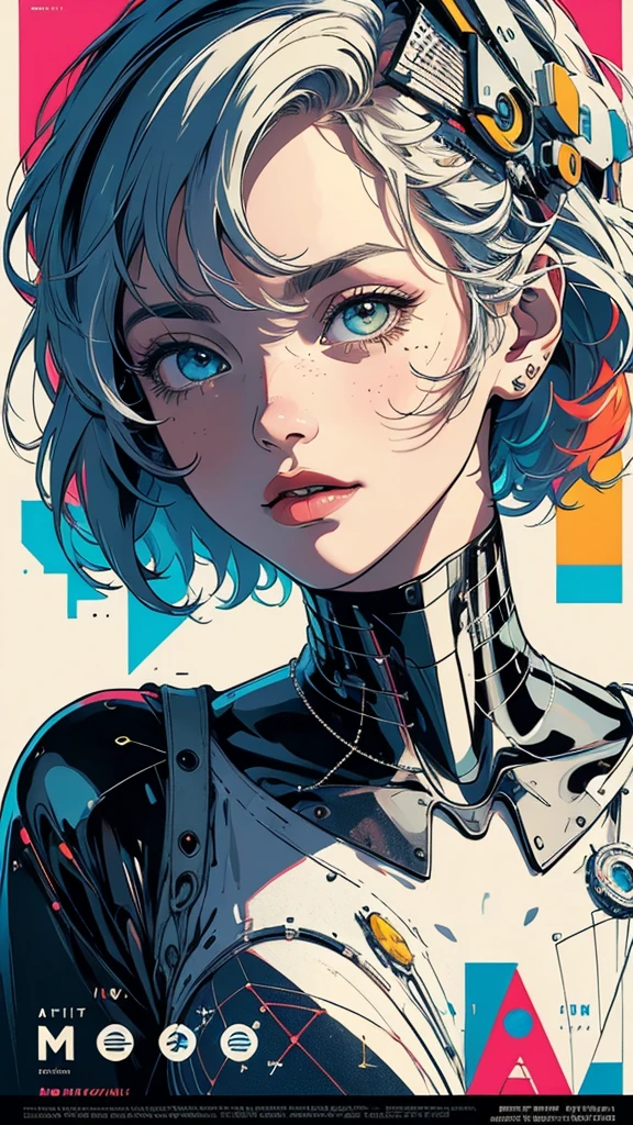(((masterpiece, highest quality))),(((solo:1.2))),(((1girl:1.2))),32k wallpaper, very detailed, poster, vintage science fiction,(((((geometric cinematic movie poster))))), ((bauhaus)),(shape),(((abstract))),(mid century modern),movie poster,(((((portfolio))))),(((((Close-up))))),(((((bust up))))),((((more various angle)))),(((highlight))),Vast landscape,((((heterochromia)))),(((complete. detailed face))),(((Extremely talented))),(((most complecated machine))),Colorful color scheme
