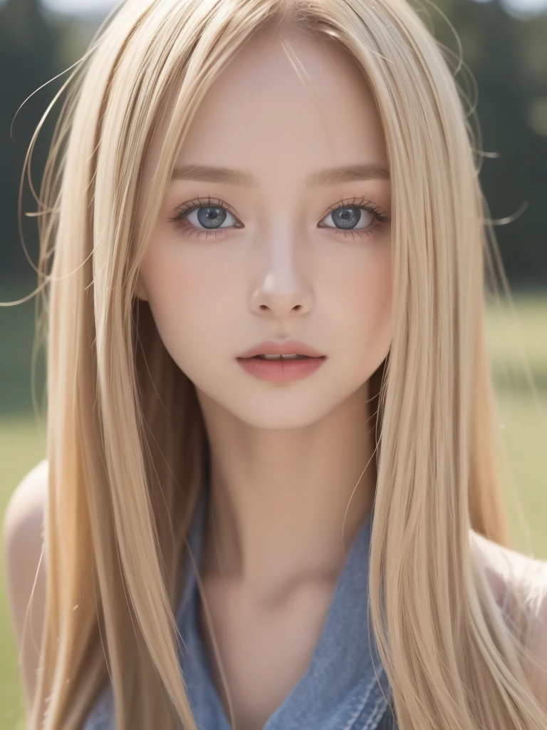 A woman with long blonde hair and blue eyes is taking a photo, Gorgeous young model, Portrait of Sophie Mudd, Beautiful female model, Cute young woman, とてもBeautiful young woman, Beautiful model portrait, Beautiful girl, Beautiful young woman, Beautiful Woman Photos, Perfect Face, 17-year-old female model, Beautiful young々Funny face, Beautiful blonde girl、Short Bob、Her pink nipples are visible.、Young Face、Full nudity、I can see、Hairless female genitalia、shortcut、short hair