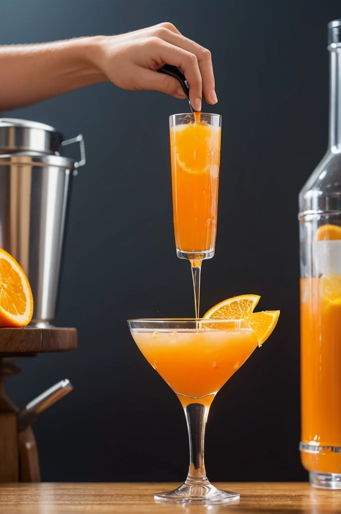 Screwdriver is a drink made by mixing vodka and orange juice.