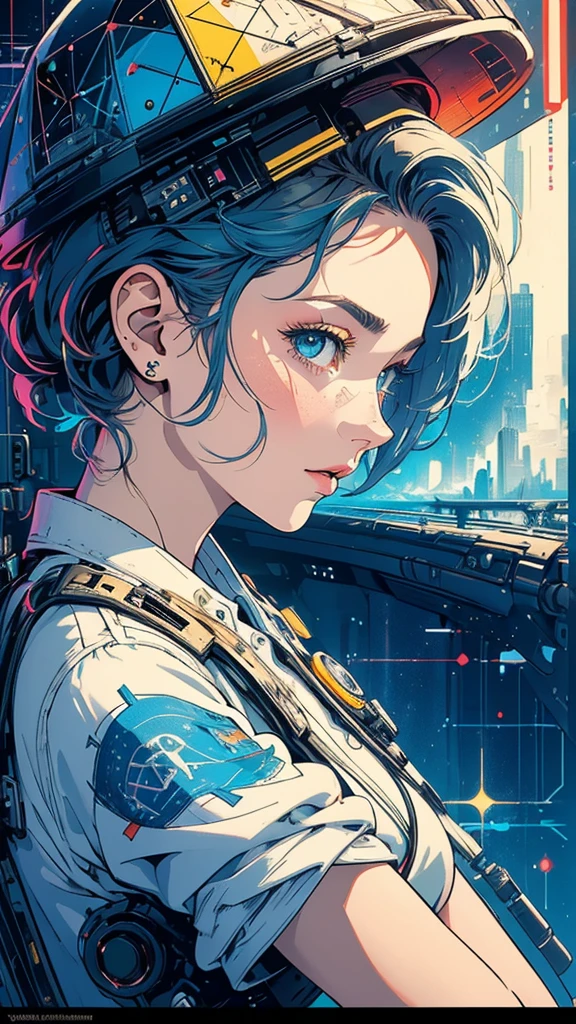 (((masterpiece, highest quality))),(((solo:1.2))),(((1girl:1.2))),32k wallpaper, very detailed, poster, vintage science fiction,(((((geometric cinematic movie poster))))), ((bauhaus)),(shape),(((abstract))),(mid century modern),movie poster,(((((portfolio))))),(((((Close-up))))),(((((bust up))))),((((more various angle)))),(((highlight))),Vast landscape,((((heterochromia)))),(((complete. detailed face))),(((Extremely talented))),(((most complecated machine))),Colorful color scheme
