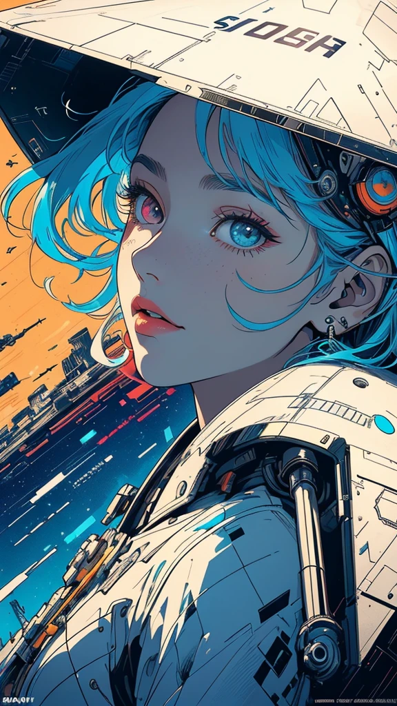 (((masterpiece, highest quality))),(((solo:1.2))),(((1girl:1.2))),32k wallpaper, very detailed, poster, vintage science fiction,(((((geometric cinematic movie poster))))), ((bauhaus)),(shape),(((abstract))),(mid century modern),movie poster,(((((portfolio))))),(((((Close-up))))),(((((bust up))))),((((more various angle)))),(((highlight))),Vast landscape,((((heterochromia)))),(((complete. detailed face))),(((Extremely talented))),(((most complecated machine))),Colorful color scheme