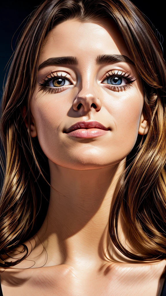 Susana Abaitua, spanish actress, 33 years old, using the best shadow and lighting techniques, to create a mesmerizing portrait that transcends the visual, ultra-realistic image, perfect symmetry, vibrant and clear, dynamic view, high level of detail and definition, 1200 PPI – Photographic resolution with greater color realism, hyperrealisti, high fidelity, cinematic, 8K UHD image resolution.