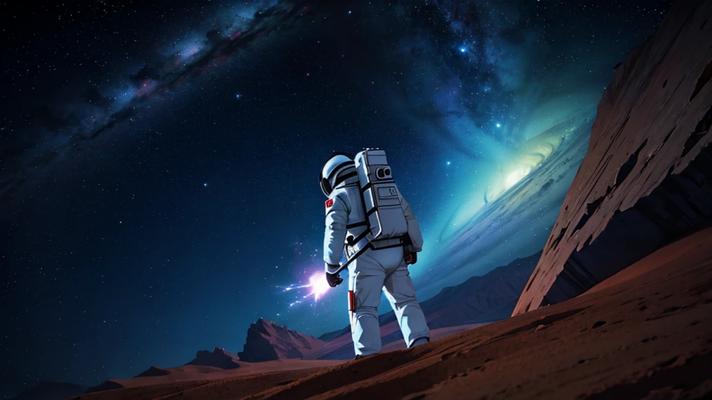 Universe, artwork, star, astronaut