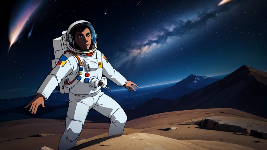 Universe, artwork, star, astronaut