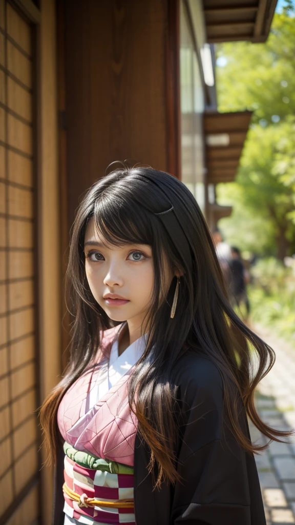 Cute Japanese woman, (16 years old), (Very cute face: 1.3), White moist skin, Looking at the camera, Melancholy expression,
BREAK,
Idol,
BREAK,
(Wearing cute kimono: 1.3), (Kimono with high exposure), Very large earrings, Short length,
BREAK,
(Fighting pose: 1.3),
BREAK,
(Long hair), (Pink hair: 1.2), (Wavy hair), (Gradient hair: 1.3), (Red hair at the ends),
BREAK,
(Realistic: 1.3), Masterpiece, Perfect lighting, (Ultra high resolution), (8K), (Very detailed: 1.4), (From the front), (Full body: 1.3), (Symmetrical: 1.2),
BREAK,
(Shibuya city in Japan: 1.2),
BREAK,
(Demon Slayer: 1.4),
BREAK,
(Kasumi Arimura: 1.4),