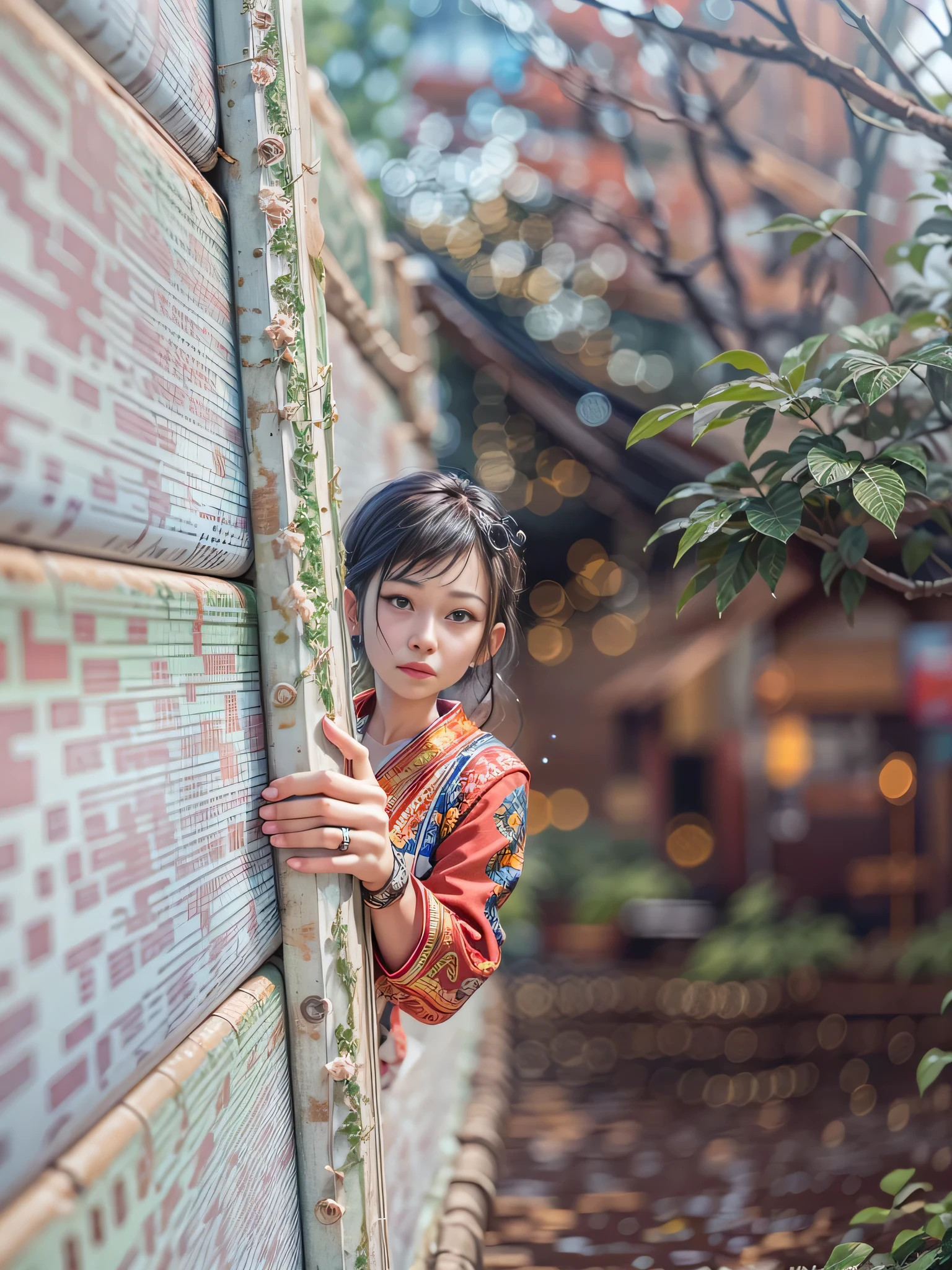 Realistic Bokeh portrait photography background