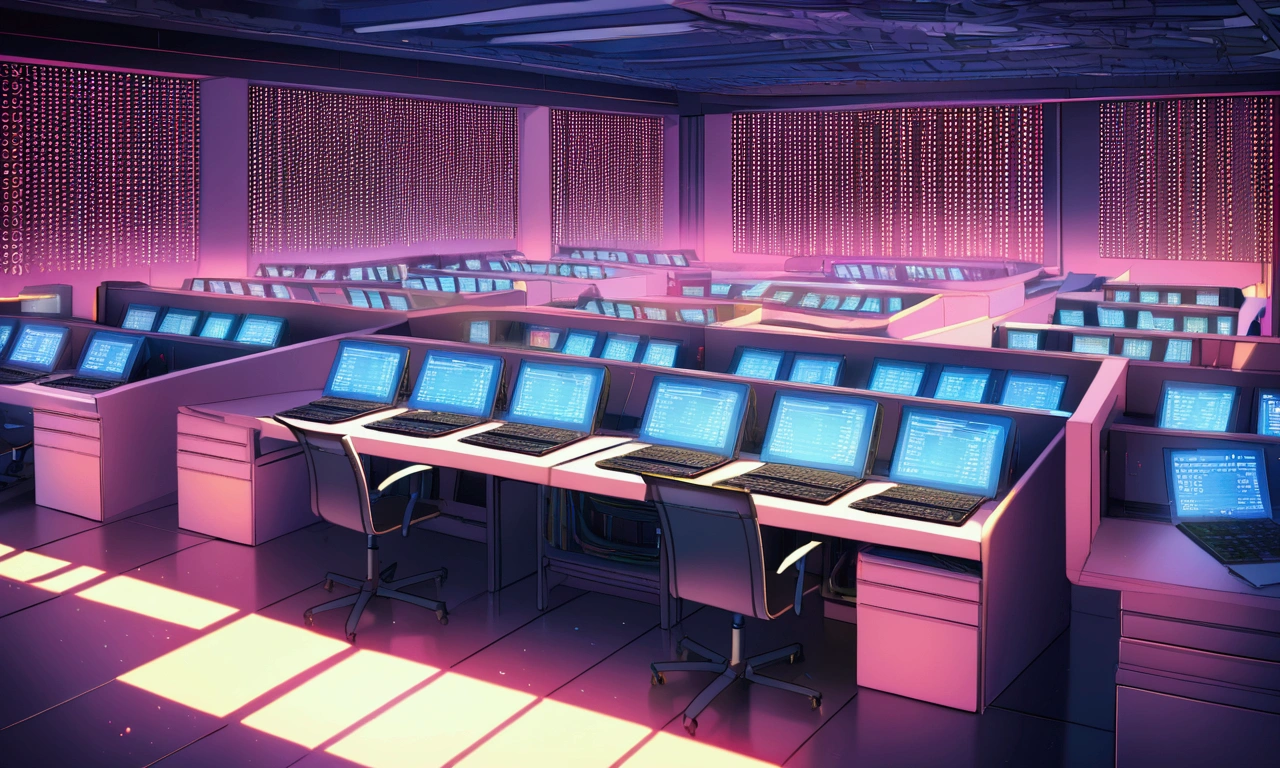 no human,binary code and digital art room, binary code, digital art,only zero and one, 