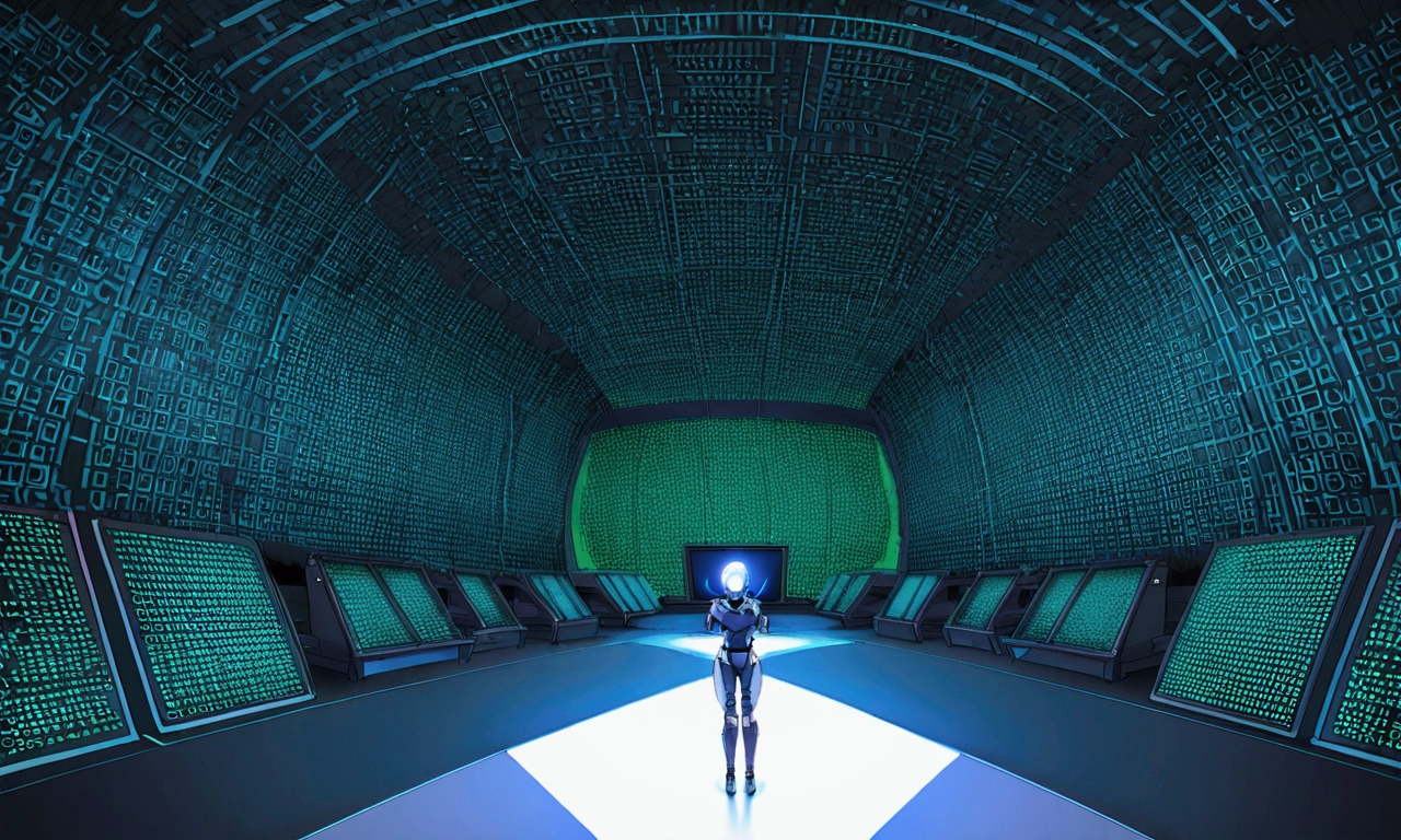 no human,binary code and digital art room, binary code, digital art,only zero and one,