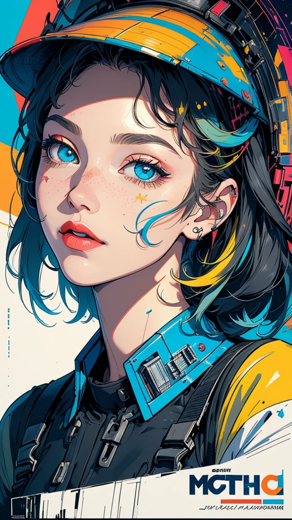 (((masterpiece, highest quality))),(((solo:1.2))),(((1girl:1.2))),32k wallpaper, very detailed, poster, vintage science fiction,(((((geometric cinematic movie poster))))), ((bauhaus)),(shape),(((abstract))),(mid century modern),movie poster,(((((portfolio))))),(((((Close-up))))),(((((bust up))))),((((more various angle)))),(((highlight))),Vast landscape,((((heterochromia)))),(((complete. detailed face))),(((Extremely talented))),(((most complecated machine))),(Colorful color scheme)