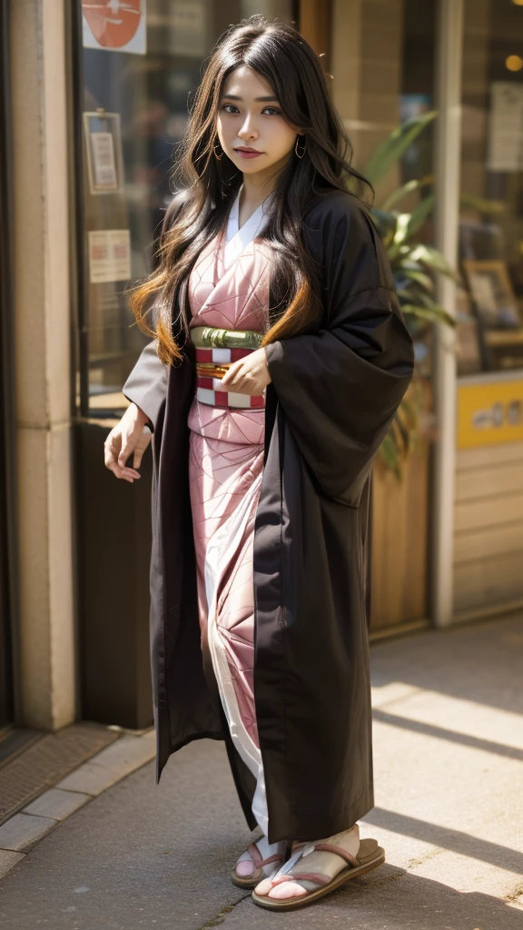 Cute Japanese woman, (16 years old), (Very cute face: 1.3), White moist skin, Looking at the camera, Melancholy expression,
BREAK,
Idol,
BREAK,
(Wearing cute kimono: 1.3), (Highly revealing kimono), Very large earrings, Short length,
BREAK,
(Fighting pose: 1.3),
BREAK,
(Long hair), (Pink hair: 1.2), (Wavy hair), (Gradient hair: 1.3), (Red hair at the ends),
BREAK,
(Realistic: 1.3), Masterpiece, Perfect lighting, (Ultra-high resolution), (8K), (Very detailed: 1.4), (From the front), (Full body: 1.4), (Symmetrical: 1.2),
BREAK,
(Shibuya city in Japan: 1.2),
BREAK,
(Demon Slayer: 1.4),
BREAK,
(Kasumi Arimura: 1.4),