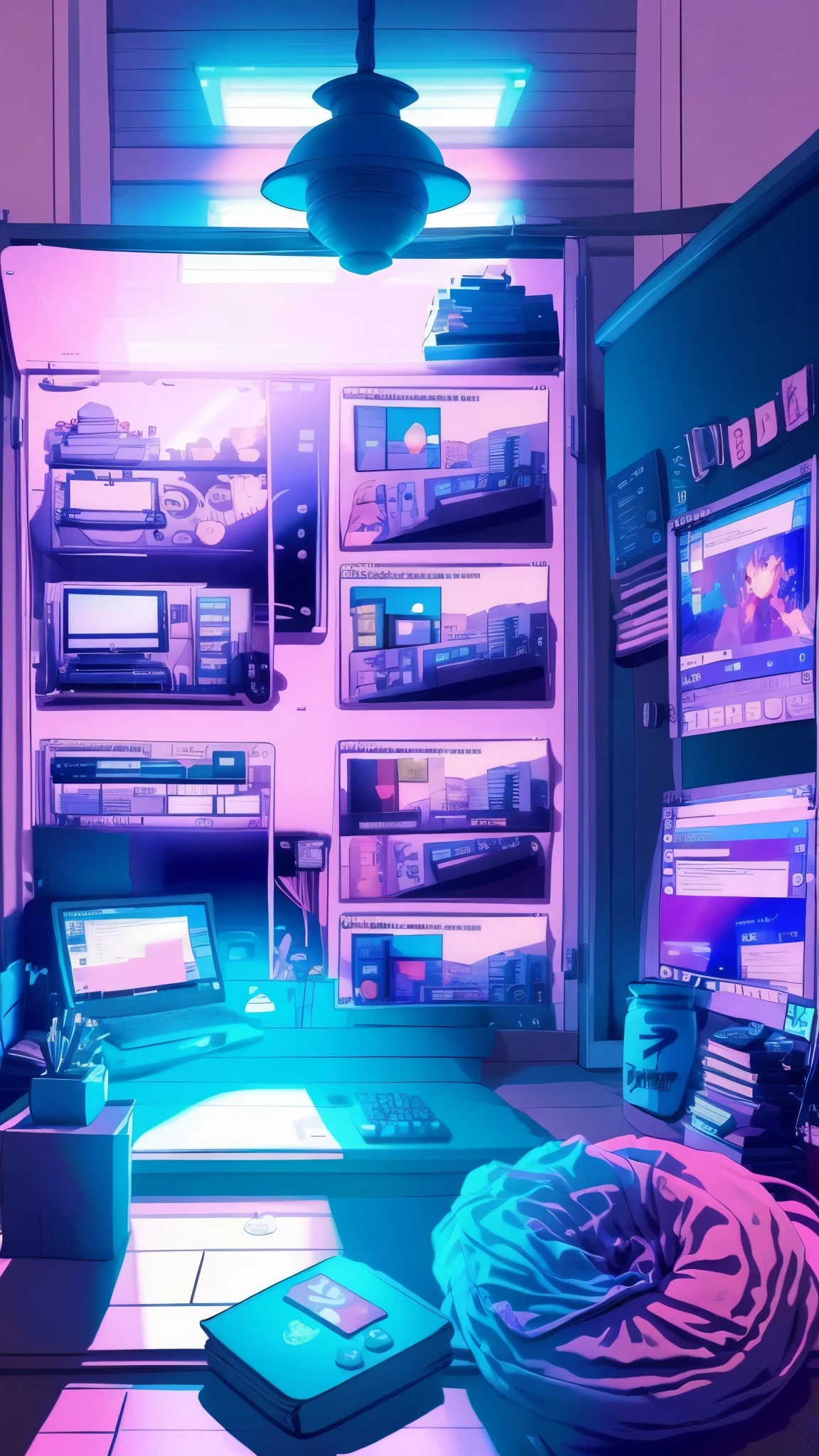 Girl is a trader, Pink Theme, Style Anime, computer, living room, in the computer screen is chart stock night light , (Very detailed:1.2), (Warm Light:1.2), masterpiece, Surreal,32K, Very detailedCG Unity 8K壁紙, Highest quality (masterpiece,Highest quality:1.5)