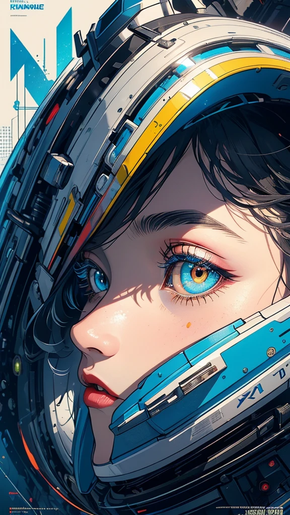 (((masterpiece, highest quality))),(((solo:1.2))),(((1girl:1.2))),32k wallpaper, very detailed, poster, vintage science fiction,(((((geometric cinematic movie poster))))), ((bauhaus)),(shape),(((abstract))),(mid century modern),movie poster,(((((portfolio))))),(((((Close-up))))),(((((bust up))))),((((more various angle)))),(((highlight))),Vast landscape,((((heterochromia)))),(((complete. detailed face))),(((Extremely talented))),(((most complecated machine))),(Colorful color scheme)