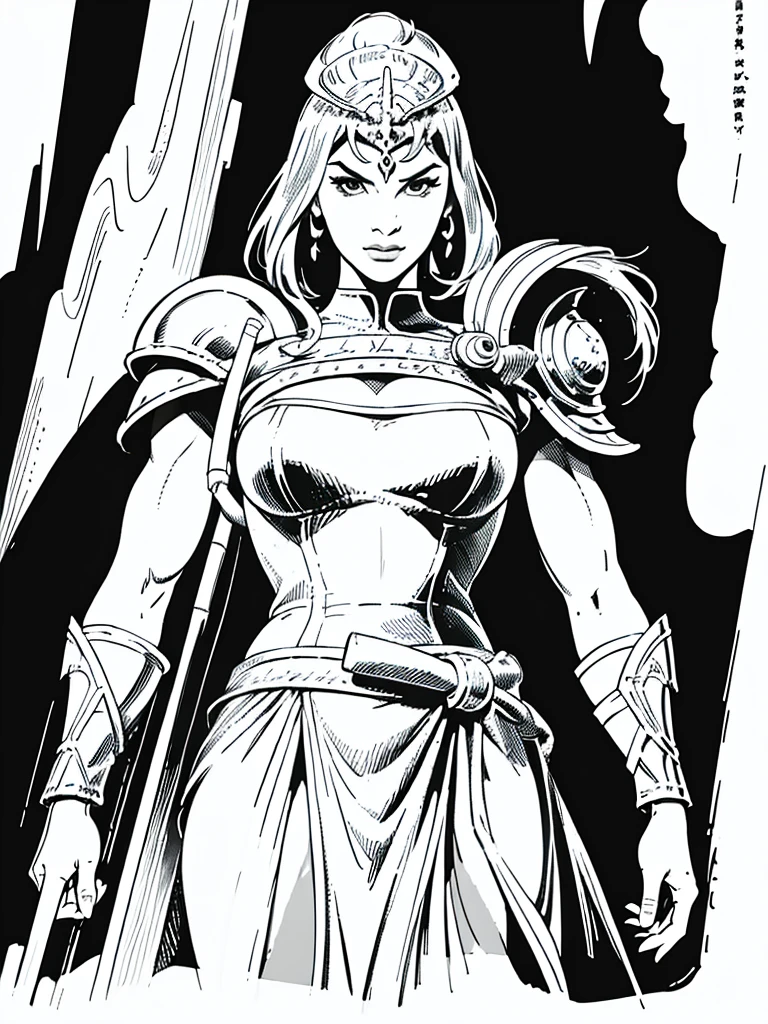 (((pencil continuous line drawing:1.2))), knight female , insane armor, strong below, sharp features and intense gaze, almond big eye, drawing is incredibly detailed, intricate details meticulously, illustration in Buscema drawing style;beautiful female,spartan helmets and armor, warrior woman art,swords and sheilds, Wide Angle,8K True-to-Life Picture Quality, muscular body types,Perfect facial details,agressive facial expression,no nsfw images