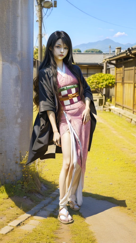 Cute Japanese woman, (), (Very cute face: 1.3), White moist skin, Looking at the camera, Melancholy expression,
BREAK,
Idol,
BREAK,
(Wearing cute kimono: 1.3), (Highly revealing kimono), Very large earrings, Short length,
BREAK,
(Fighting pose: 1.3),
BREAK,
(Long hair), (Pink hair: 1.2), (Wavy hair), (Gradient hair: 1.3), (Red hair at the ends),
BREAK,
(Realistic: 1.3), Masterpiece, Perfect lighting, (Ultra-high resolution), (8K), (Very detailed: 1.4), (From the front), (Full body: 1.4), (Symmetrical: 1.2),
BREAK,
(Shibuya city in Japan: 1.2),
BREAK,
(Demon Slayer: 1.4),
BREAK,
(Kasumi Arimura: 1.4),