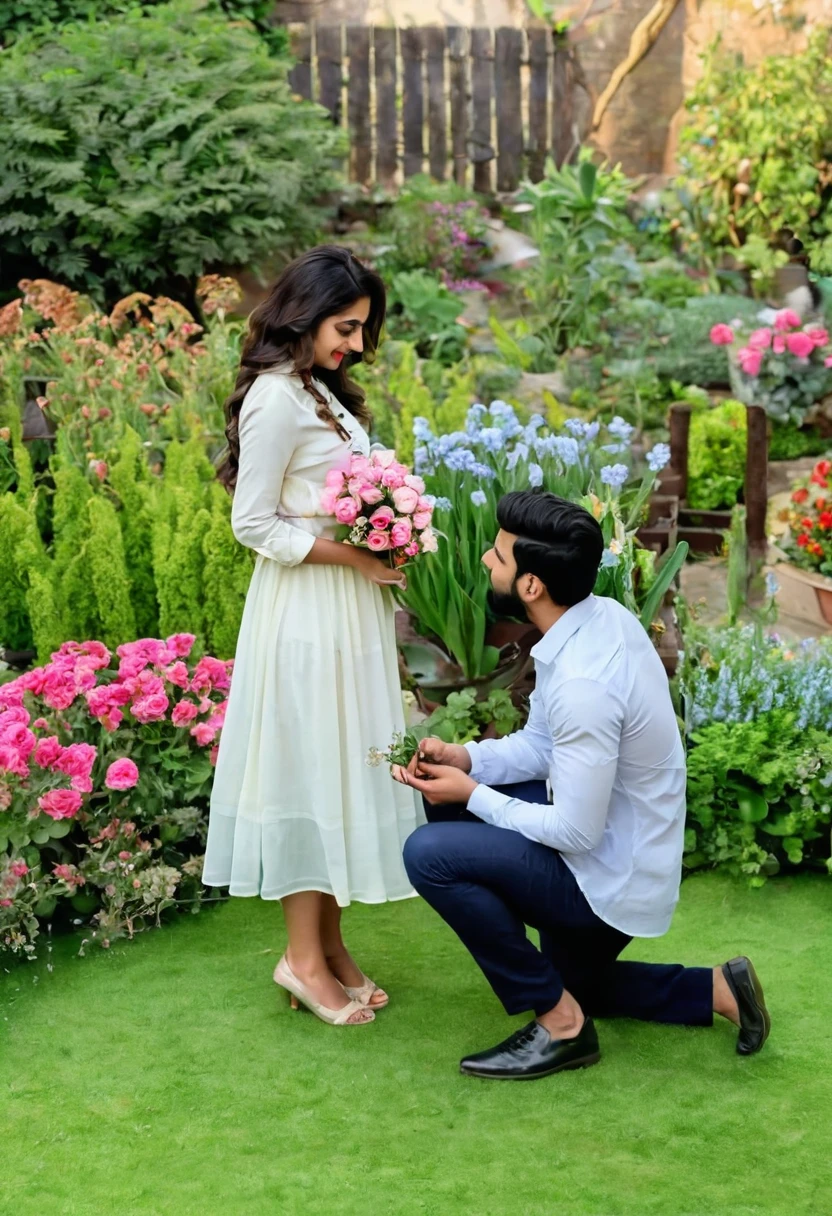 Hindu girl in yellow Clothes with Muslim boy in white kurta janama sexy posing and in another both open there Private parts and In another image girl on the kneel and giving pleasure to muslim boy by hand job