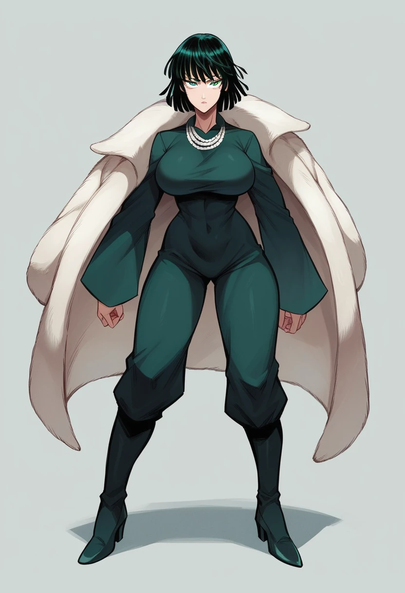 1womanl, fubuki(One punch man), big boobies, huge boobies, fully body, breasts out, (perfects eyes