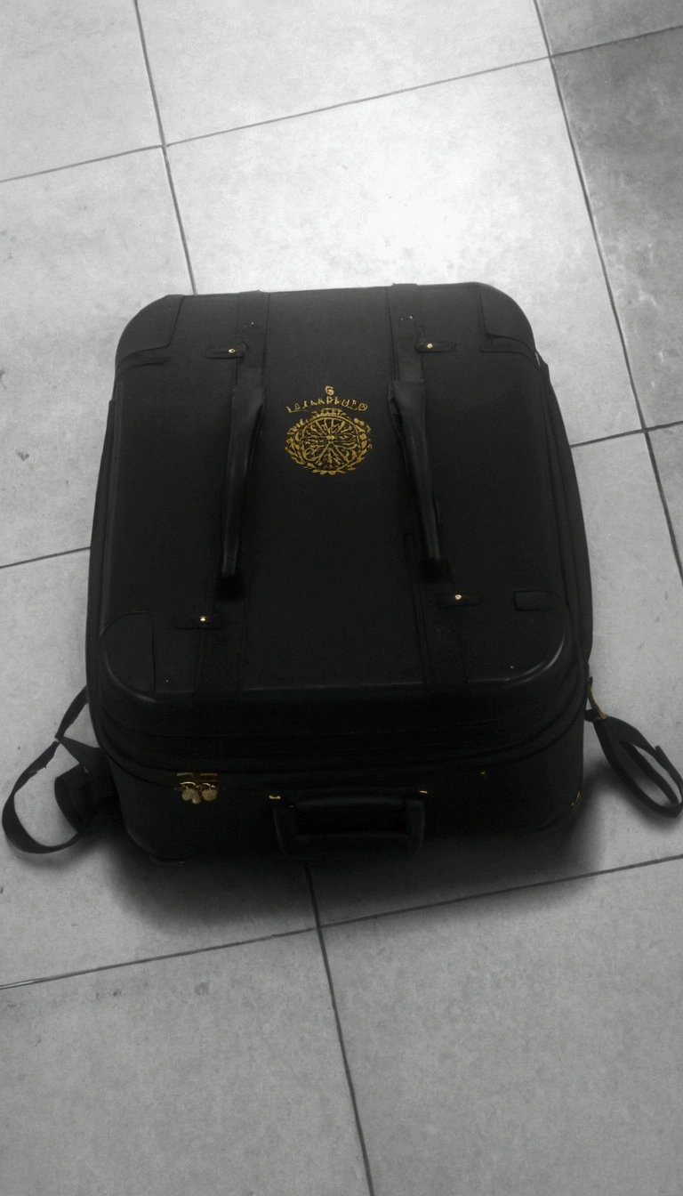 Latin girl with suitcase improved and defined