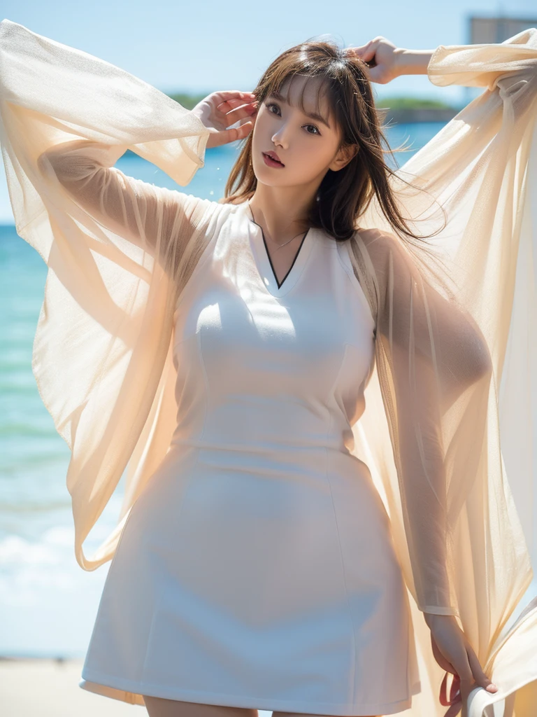 (Best Quality:1.1).((Mastebees:1.1)).((Ultra-high resolution:1.1)).((Photorealistic photography:1.4)、(Raw photo),(8k)、(High definition RAW color photos professional photography)(Full body photography)(Professionally taken photos)、Summer Fashion、Instagram shooting