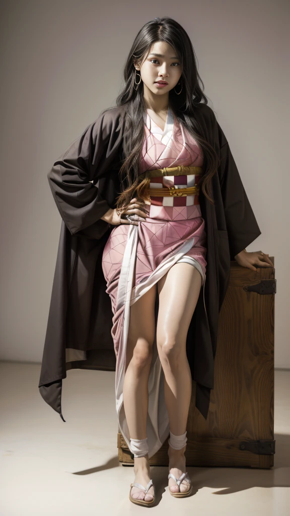 Cute Japanese woman, (16 years old), (Very cute face: 1.3), White moist skin, Looking at the camera, Melancholy expression,
BREAK,
Idol,
BREAK,
(Wearing cute kimono: 1.3), (Highly revealing kimono), Very large earrings, Short length,
BREAK,
(Fighting pose: 1.3),
BREAK,
(Long hair), (Pink hair: 1.2), (Wavy hair), (Gradient hair: 1.3), (Red hair at the ends),
BREAK,
(Realistic: 1.3), Masterpiece, Perfect lighting, (Ultra-high resolution), (8K), (Very detailed: 1.4), (From the front), (Full body: 1.4), (Symmetrical: 1.2),
BREAK,
(Shibuya city in Japan: 1.2),
BREAK,
(Demon Slayer: 1.4),
BREAK,
(Kasumi Arimura: 1.4),