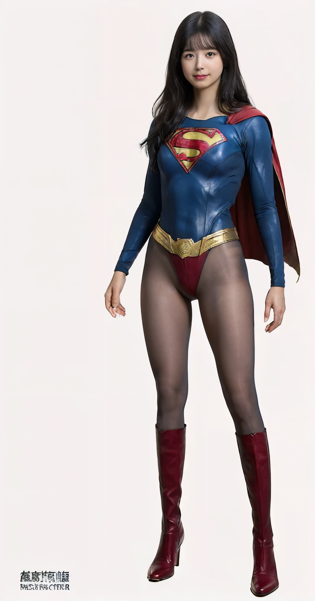 No background、(((Beautiful legs in black tights.)))、(((Legally express the beauty of your smile)))、((((Make the most of your original images)))、(((体にぴったりフィットするSupergirl Costume)))、(((Supergirl Costume)))、(((short and beautiful hair)))、(((suffering)))、(((Please wear black tights....、Wear red boots)))、((Best image quality、8k))、((Highest quality、8k、masterpiece:1.3))、(((Preserve background )))、Sharp focus:1.2、Beautiful woman with perfect figure:1.4、Slim Abs:1.2、Wet body:1.5、Highly detailed face and skin texture、8k