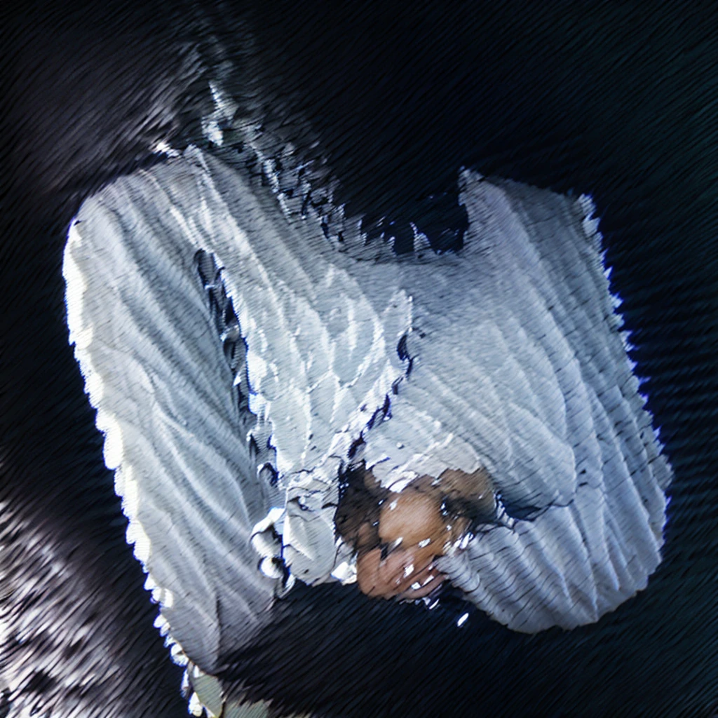 Hijab, slim, red lips, seductive with bokeh camera background,bdsm (ball gag)
