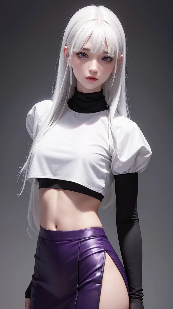 {Teen girl} {shy} {curvy body} {slim} {Linda} {long hair} {Platinum hair}