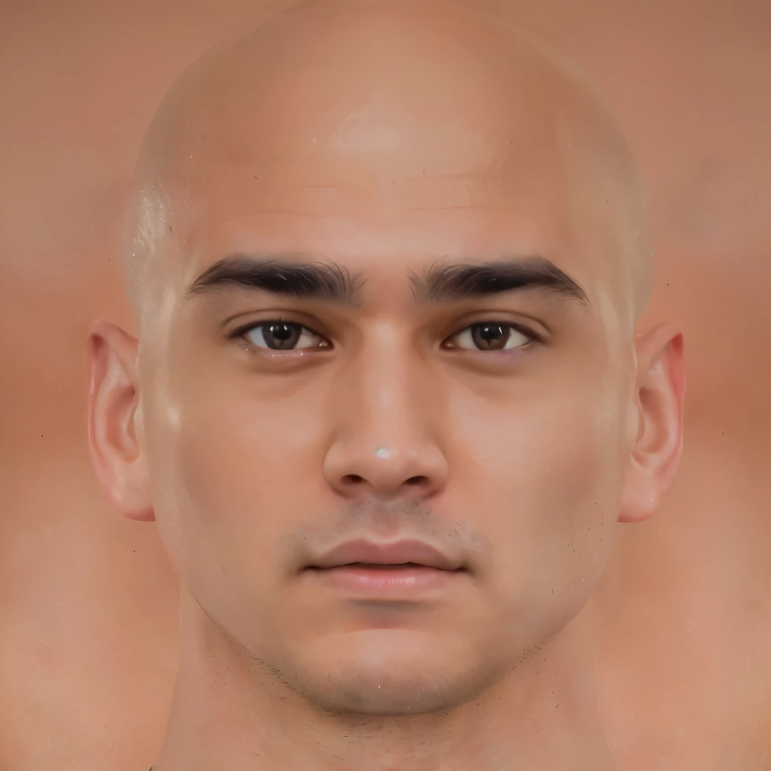 white man with a bald head and no shirt on, south east asian with round face, realistically rendered face, real detailed face, realistic face, average human face, with detailed facial features, detailed human face, single realistic face, face realistic, face very realistic, accurate detailed face, extremely realistic face, highy detailed face, cleary see face