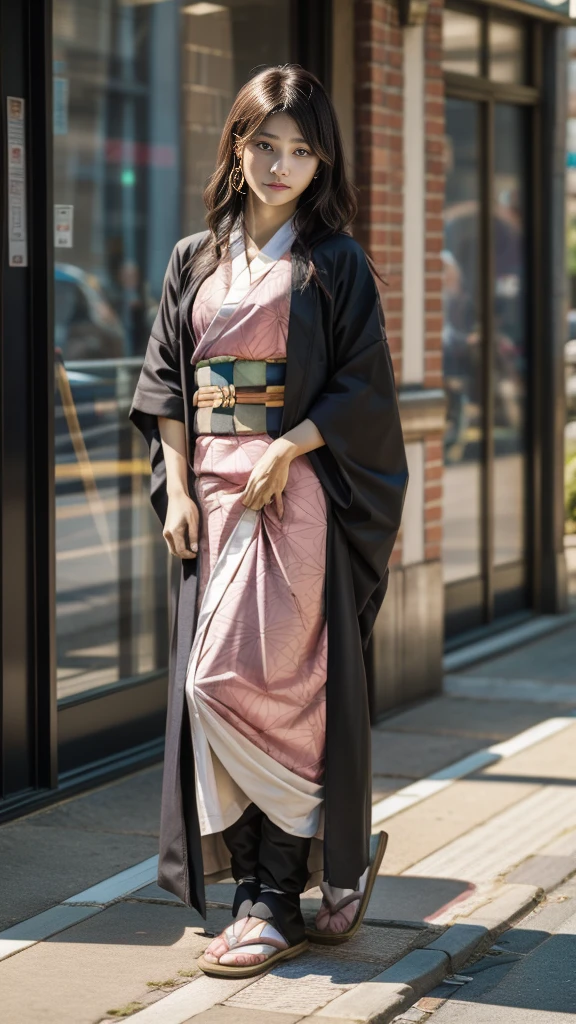 Cute Japanese woman, (), (Very cute face: 1.3), White moist skin, Looking at the camera, Melancholy expression,
BREAK,
Idol,
BREAK,
(Wearing cute kimono: 1.3), (Highly revealing kimono), Very large earrings, Short length,
BREAK,
(Fighting pose: 1.3),
BREAK,
(Long hair), (Pink hair: 1.2), (Wavy hair), (Gradient hair: 1.3), (Red hair at the ends),
BREAK,
(Realistic: 1.3), Masterpiece, Perfect lighting, (Ultra-high resolution), (8K), (Very detailed: 1.4), (From the front), (Full body: 1.4), (Symmetrical: 1.2),
BREAK,
(Shibuya city in Japan: 1.2),
BREAK,
(Demon Slayer: 1.4),
BREAK,
(Kasumi Arimura: 1.4),