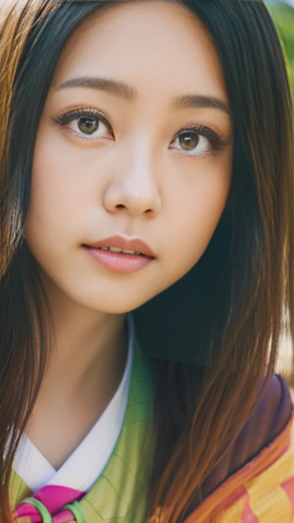 Cute Japanese woman, (16 years old), (Very cute face: 1.3), White moist skin, Looking at the camera, Melancholy expression,
BREAK,
Idol,
BREAK,
(Wearing cute kimono: 1.3), (Highly revealing kimono), Very large earrings, Short length,
BREAK,
(Fighting pose: 1.3),
BREAK,
(Long hair), (Pink hair: 1.2), (Wavy hair), (Gradient hair: 1.3), (Red hair at the ends),
BREAK,
(Realistic: 1.3), Masterpiece, Perfect lighting, (Ultra-high resolution), (8K), (Very detailed: 1.4), (From the front), (Full body: 1.4), (Symmetrical: 1.2),
BREAK,
(Shibuya city in Japan: 1.2),
BREAK,
(Demon Slayer: 1.4),
BREAK,
(Kasumi Arimura: 1.4),