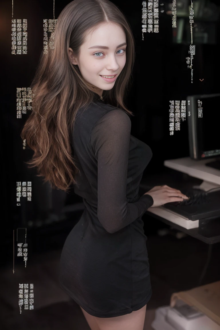 (16k color unit, work of art, best qualityer, ultra detaild, Extremely detailed computer graphics, beautiful detailed eyes, detailed shadows, Beautiful Russian girl 28 summer height 180, censorship, small ass, dressed in a tight dress, long  white hair, costs, posing fror a picture, beautiful smile Ultra high definition