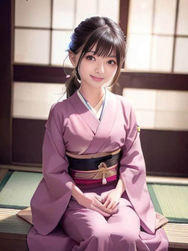 Japanese female, a lot of details, (underweight), 30 years old, detailed black hair, beautiful detailed hair, super fucking beautiful, delicate beautiful face, complex details beautiful and delicate eyes, perfect hands, (flat chest best quality:1.5), perfect and delicate limbs, detailed skin, best quality, ultra-detailed,(cheerful grin:1.5),
cafe, blissful, sitting, (pink japanese kimono), japanese, with a window, cowboy shot, from below