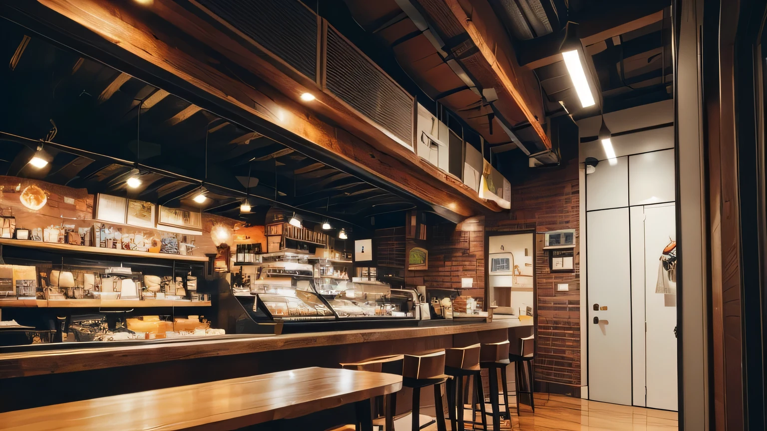 ((anime:1.4,illustration)),(masterpiece, top quality, best quality),(ultra-detailed, absolutely resolution),((16k, high res)), (((An aesthetic cafe with a cozy environment))), ((anime:1.4,illustration)),(masterpiece, top quality, best quality),(ultra-detailed, absolutely resolution),((16k, high res)). BREAK {lofi art, style of Laurie Greasley, style of Makoto Shinkai, anime aesthetic}, BREAK { (produces images with information than 40 million pixels with cinematic-like detailed textures shot on a Sony SLR).}