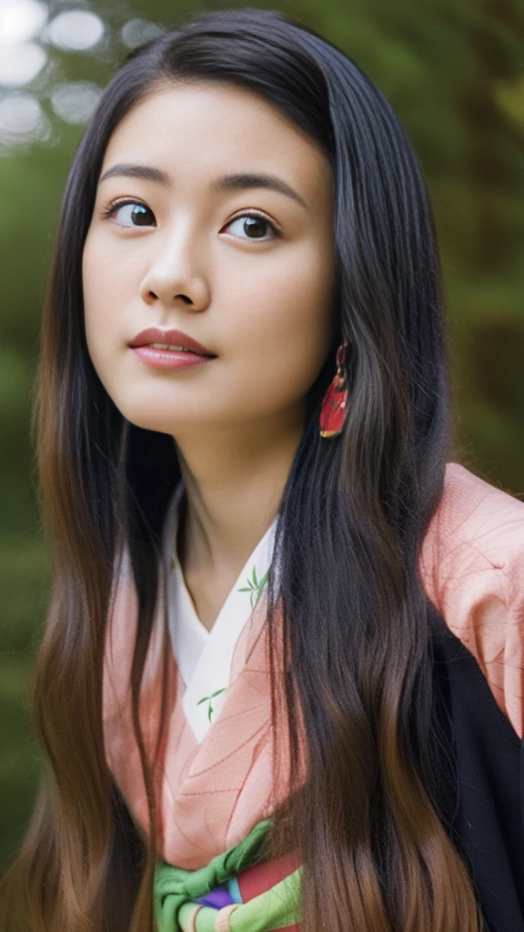 Cute Japanese woman, (16 years old), (Very cute face: 1.3), White moist skin, Looking at the camera, Melancholy expression,
BREAK,
Idol,
BREAK,
(Wearing cute kimono: 1.3), (Highly revealing kimono), Very large earrings, Short length,
BREAK,
(Fighting pose: 1.3),
BREAK,
(Long hair), (Pink hair: 1.2), (Wavy hair), (Gradient hair: 1.3), (Red hair at the ends),
BREAK,
(Realistic: 1.3), Masterpiece, Perfect lighting, (Ultra-high resolution), (8K), (Very detailed: 1.4), (From the front), (Full body: 1.4), (Symmetrical: 1.2),
BREAK,
(Shibuya city in Japan: 1.2),
BREAK,
(Demon Slayer: 1.4),
BREAK,
(Kasumi Arimura: 1.4),