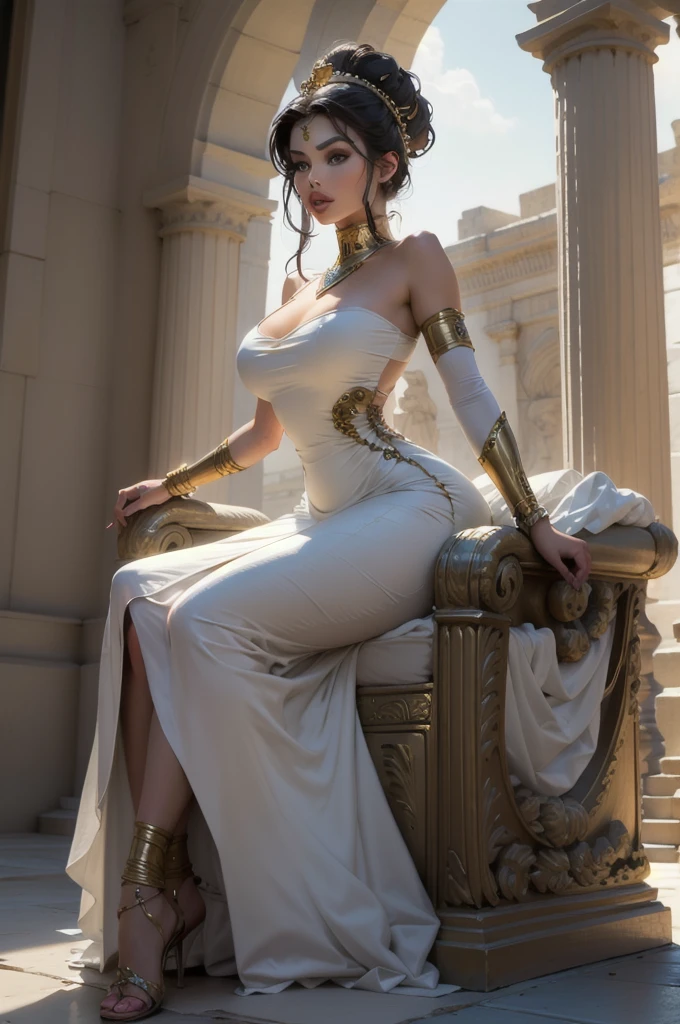 (masterpiece:1.1), (best quality:1.1), (vibrant colors:1.2), BREAK, (science fiction:1.0), (biopunk:1.0), (classical art:1.0), (sunlight:1.0), BREAK, (solo:1.4), (cleopatra:1.0), (egyptian:1.0), (goddess:1.0), (pharaoh:1.0), (sitting on a golden throne:1.1), (white dress:1.0), (air of superiority:1.0), (condescending look:1.0), BREAK, (marble columns:1.0), (silks:1.0) b1mb0