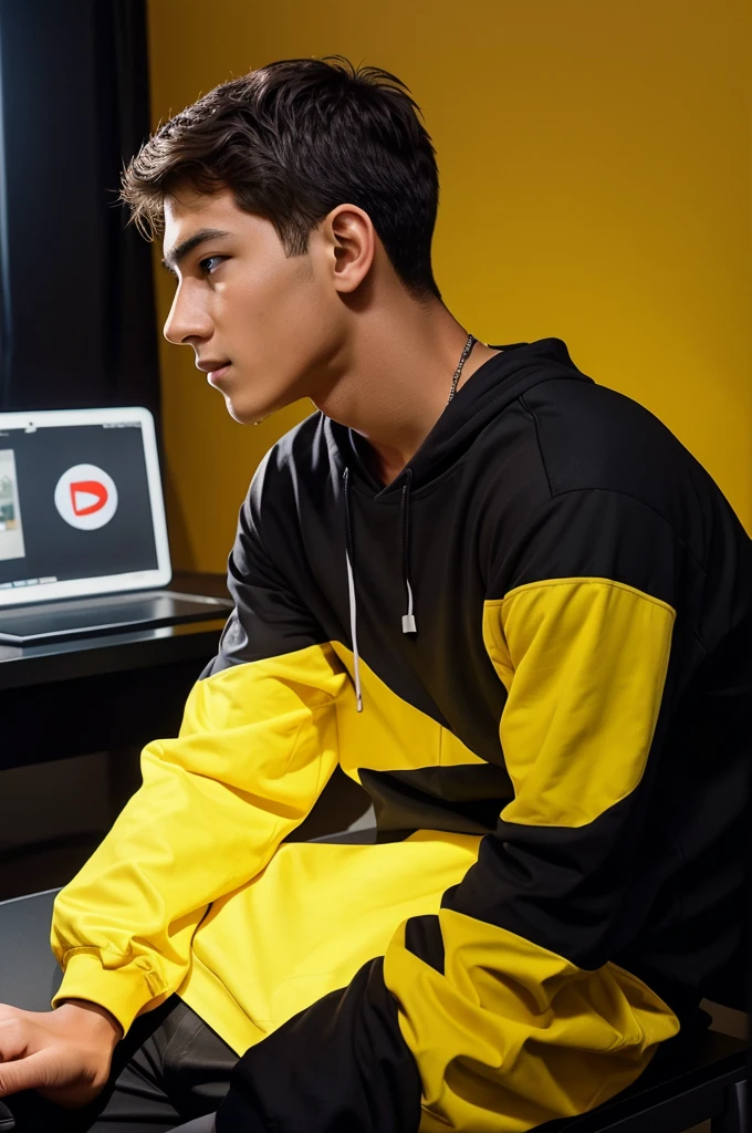 create a snapchat profile on glass id card on a black desk disp ying snapchat logo and realistic profile photo of a teenage boy in circle and "CS EDITZ" is written in bold fonts under
x
3
the profile photo, the snapchat card is glowing in yellow color on the edas