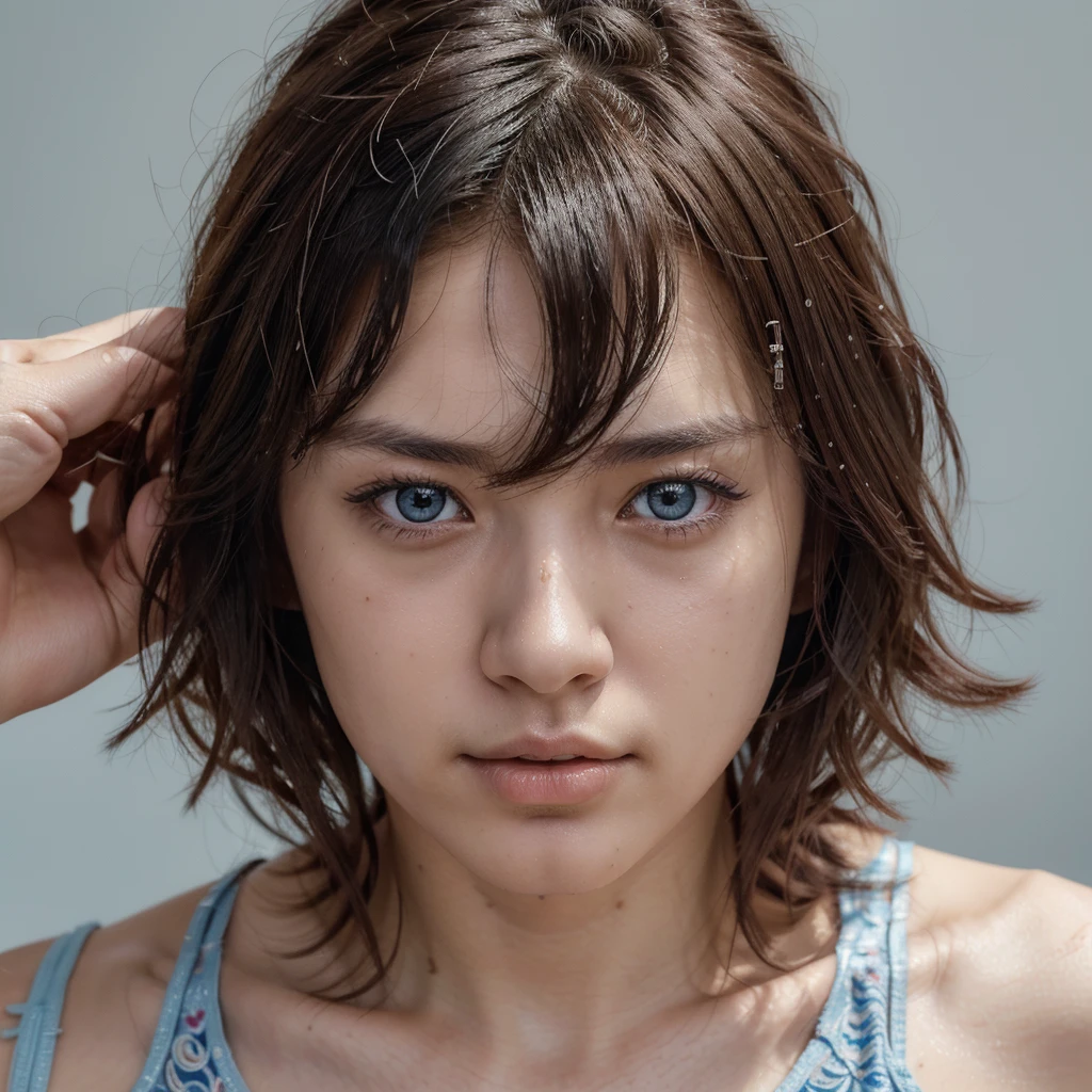 (masterpiece), (best quality), (very detailed), (messy hair), (illustration), (smooth and clean 28 year old man), beautiful eye details, light blue eyes, handsome face details, (kamisato ayaka: 1.2) , focus on face, Kamisato Ayaka (Genshin Impact), black hair , detailed hair, bangs, best lighting, best shadows, very detailed, bright, Indonesia