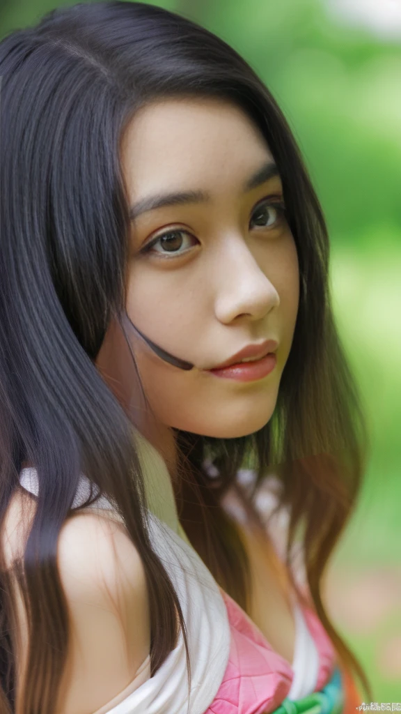 Cute Japanese woman, (16 years old), (Very cute face: 1.3), White moist skin, Looking at the camera, Melancholy expression,
BREAK,
Idol,
BREAK,
(Wearing cute kimono: 1.3), (Highly revealing kimono), Very large earrings, Short length,
BREAK,
(Fighting pose: 1.3),
BREAK,
(Long hair), (Pink hair: 1.2), (Wavy hair), (Gradient hair: 1.3), (Red hair at the ends),
BREAK,
(Realistic: 1.3), Masterpiece, Perfect lighting, (Ultra-high resolution), (8K), (Very detailed: 1.4), (From the front), (Full body: 1.4), (Symmetrical: 1.2),
BREAK,
(Shibuya city in Japan: 1.2),
BREAK,
(Demon Slayer: 1.4),
BREAK,
(Kasumi Arimura: 1.4),