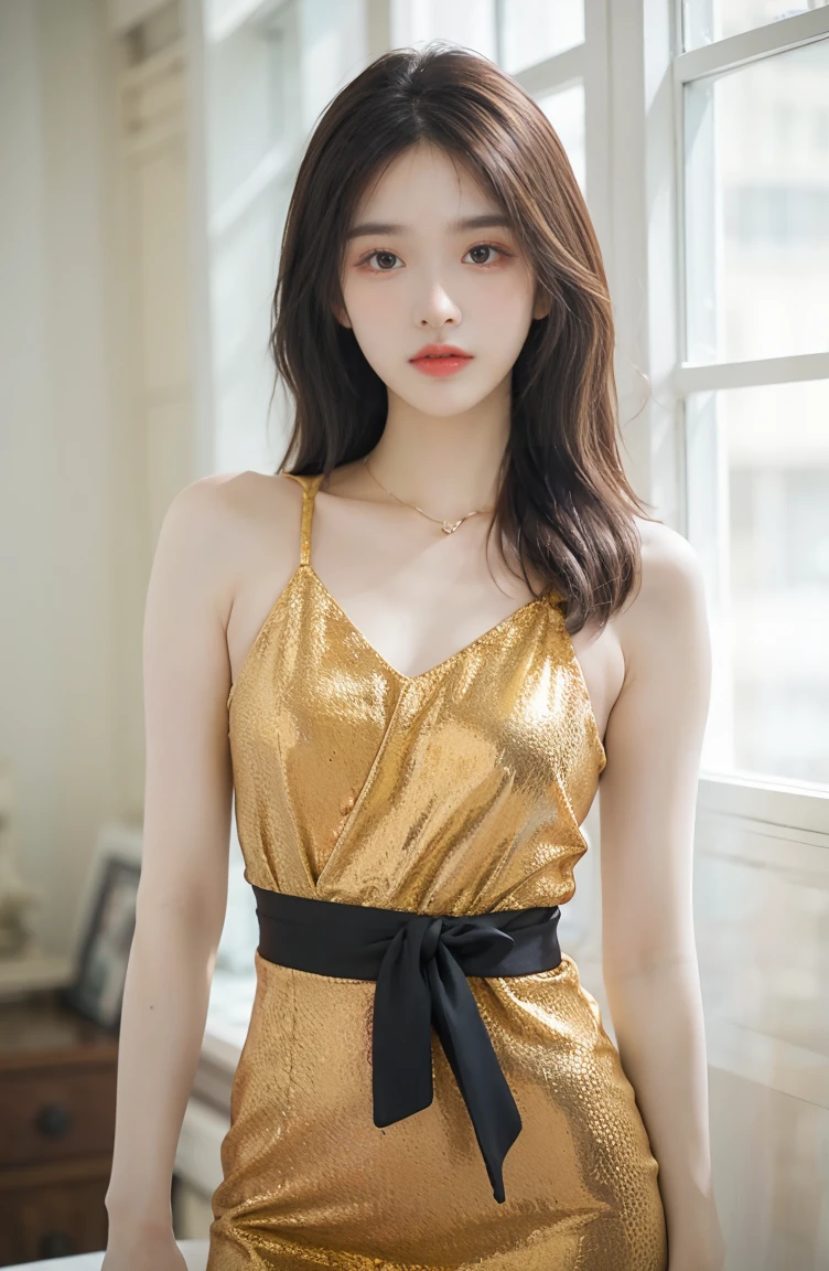 araffe woman in a black and yellow dress posing for a picture, dilraba dilmurat, blackpink jennie, high quality fanart, official fanart, @mariomaniacdude, 8k artgerm bokeh, cute korean actress