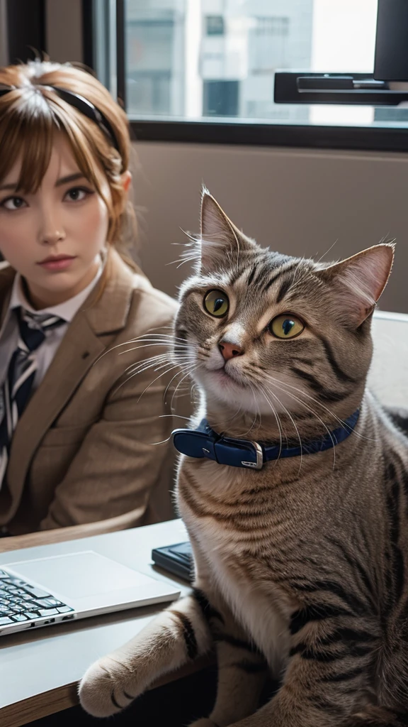 Cat businessman