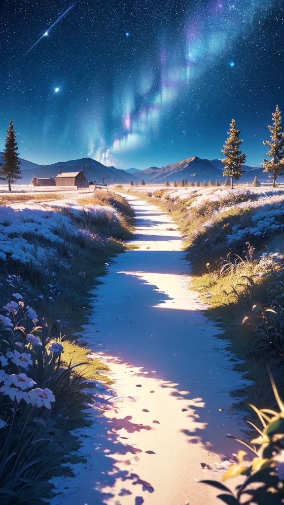 ((masterpiece))、((Highest quality))、((Realistic feel))、((landscape))、((A fluffy woolen path leading to the starry sky、Light color:1.6))、Tilt Up、Pitch Black、heart、The heart is transparent、Moonlight shines、Kitten silhouette、Volumetric Light、Immersion、The sky is high、The sky is wide、Stars fall like snow、Different dimension space、Fractal Art、Aurora Color Spectrum、Scheimpflug、Dim and dim、High Contrast、Super beautiful graphics