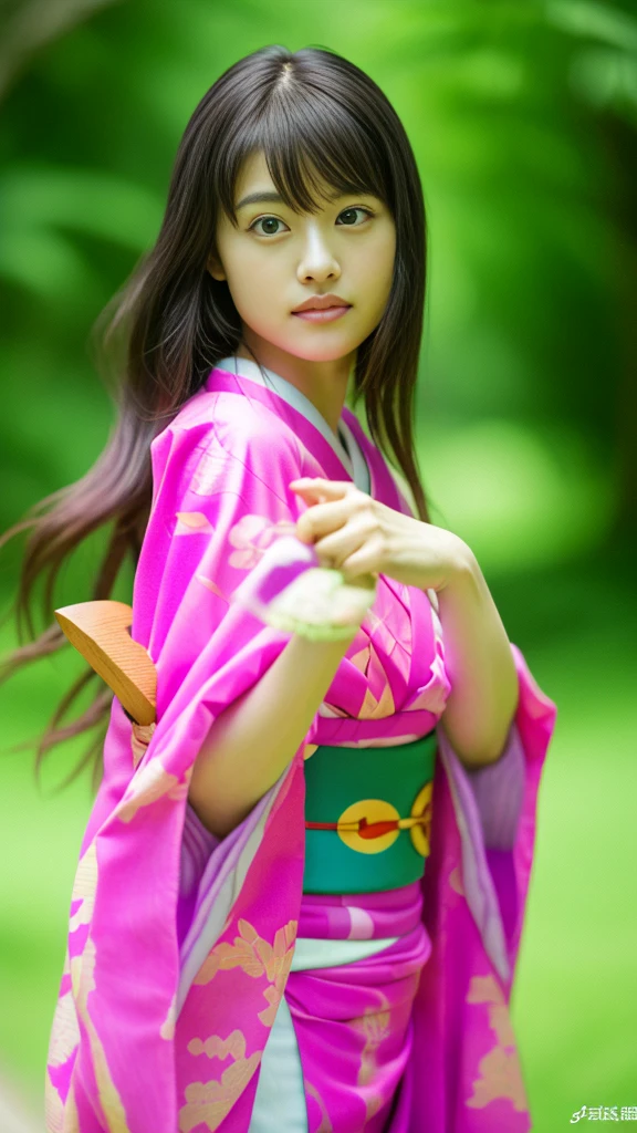 Cute Japanese woman, (16 years old), (Very cute face: 1.3), White moist skin, Looking at the camera, Melancholy expression,
BREAK,
Idol,
BREAK,
(Wearing cute kimono: 1.3), (Highly revealing kimono), Very large earrings, Short length,
BREAK,
(Fighting pose: 1.3),
BREAK,
(Long hair), (Pink hair: 1.2), (Wavy hair), (Gradient hair: 1.3), (Red hair at the ends),
BREAK,
(Realistic: 1.3), Masterpiece, Perfect lighting, (Ultra-high resolution), (8K), (Very detailed: 1.4), (From the front), (Full body: 1.4), (Symmetrical: 1.2),
BREAK,
(Shibuya city in Japan: 1.2),
BREAK,
(Demon Slayer: 1.4),
BREAK,
(Kasumi Arimura: 1.4),